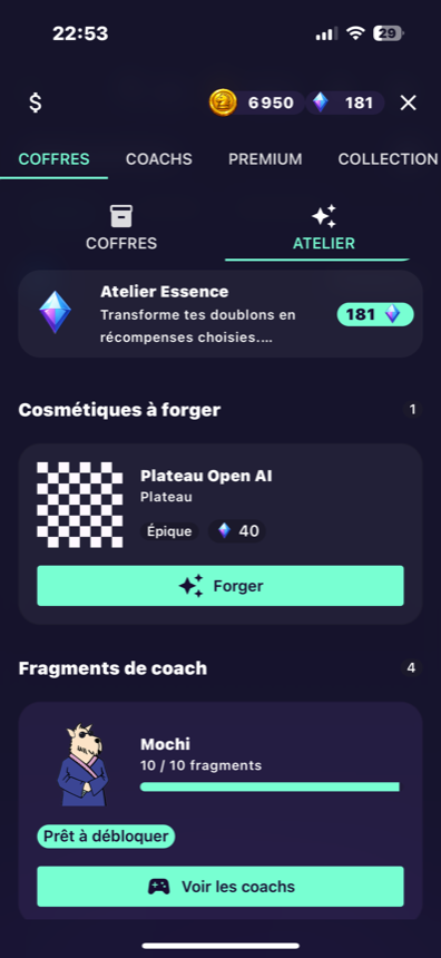 Capture BlitzForge d un dialogue essence.